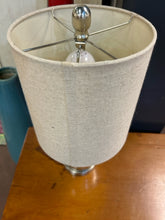 Load image into Gallery viewer, Mercury Glass Lamp with Tan Shade
