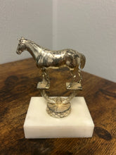 Load image into Gallery viewer, Mini Silver Horse on Marble Base
