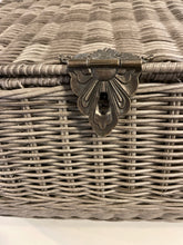 Load image into Gallery viewer, Gray Faux Wicker Storage Basket from Pier One
