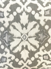 Load image into Gallery viewer, Pair of Grey and White Ikat "Valencia" Pillows from Pottery Barn
