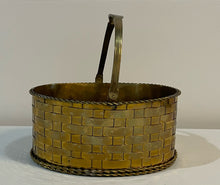 Load image into Gallery viewer, Vintage Woven Brass Planter/Basket
