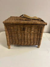 Load image into Gallery viewer, Large Vintage Fishing Creel with Canvas Strap
