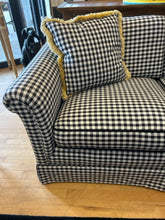 Load image into Gallery viewer, Custom Black &amp; White Gingham Love Seat
