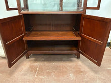 Load image into Gallery viewer, Vintage Asian Chinoiserie Style Rosewood Glass Front Display Cabinet
