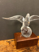 Load image into Gallery viewer, Hand Formed Crystal Eagle on Ball Designed by James Houston for Stueben Crystal
