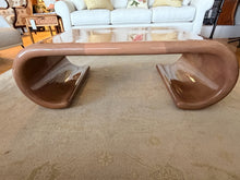 Load image into Gallery viewer, MCM Lacquered Scroll Cocktail Table
