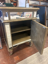 Load image into Gallery viewer, Mirrored One Door Nightstand/Cabinet
