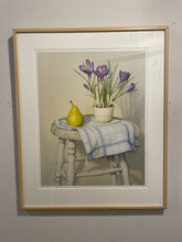 Load image into Gallery viewer, Still Life of Pear and Crocuses, by James Petran,  Signed
