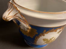 Load image into Gallery viewer, Pair Blue &amp; Gold Cache Pots with Birds
