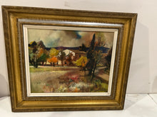 Load image into Gallery viewer, Framed Oil Painting of Autumn Scene by Robert Vernet-Bonfort, signed
