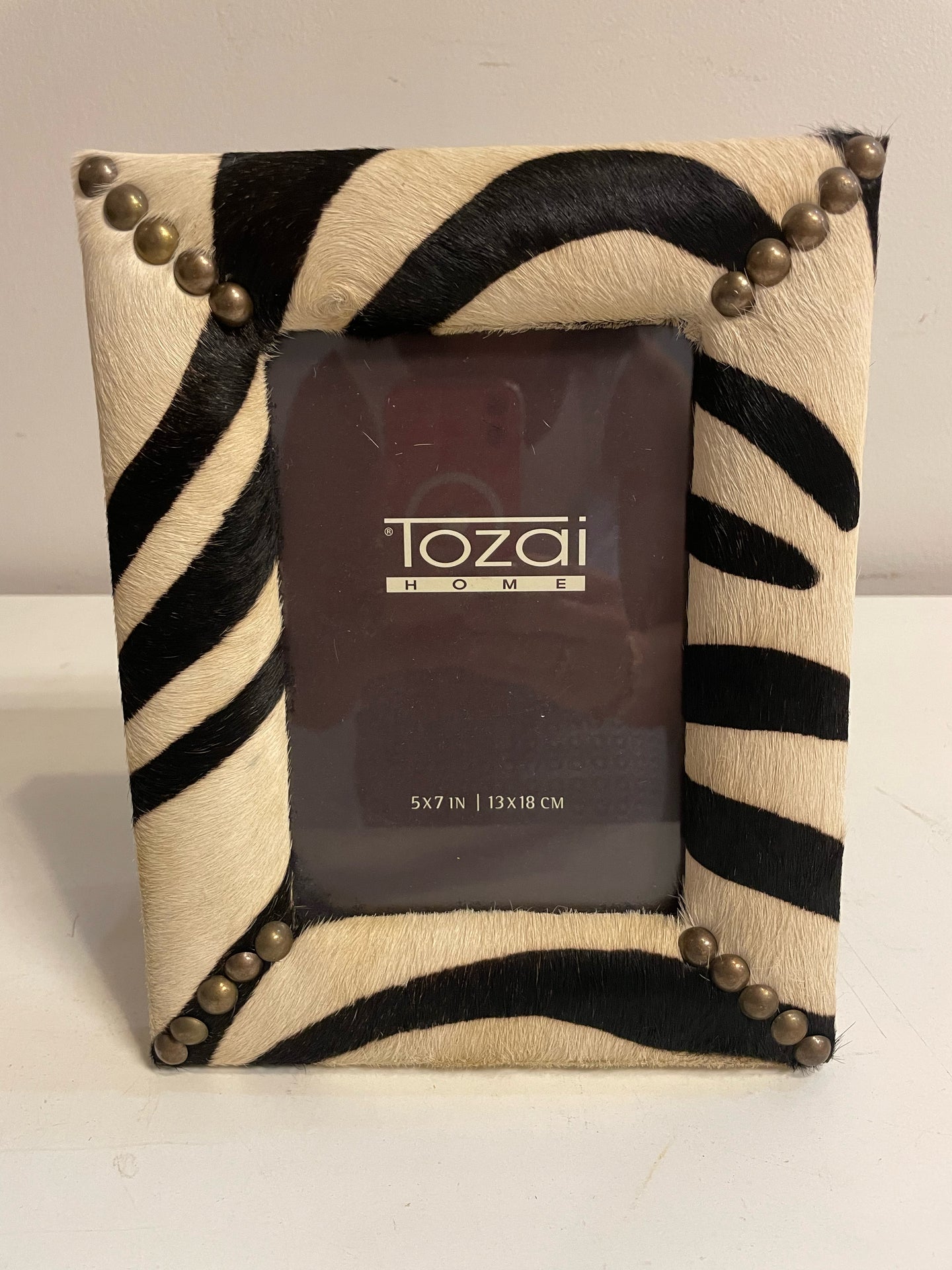 Cowhide Photo Frame for 5x7 Photo from Tozai Home
