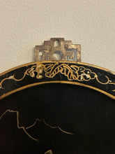 Load image into Gallery viewer, Vintage Asian Black Lacquer Wood Wall Panel with  Raised Mother of Pearl Inlay Landscape Scene  (II)
