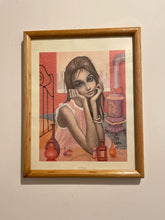 Load image into Gallery viewer, Vintage Framed Print &quot;The Awakening&quot; by Margaret Keane, signed
