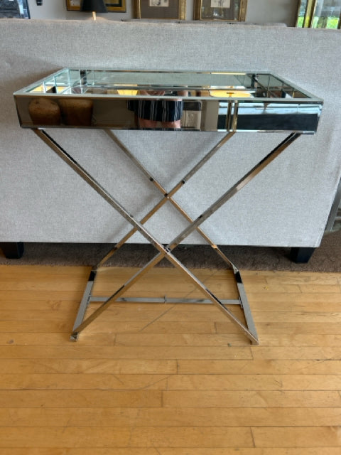 Mirrored Butler Tray Table with Removable Tray from West Elm