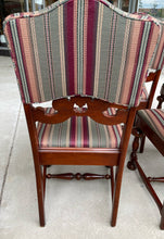 Load image into Gallery viewer, Five Renaissance Revival Style Upholstered Wood Frame Dining Chairs

