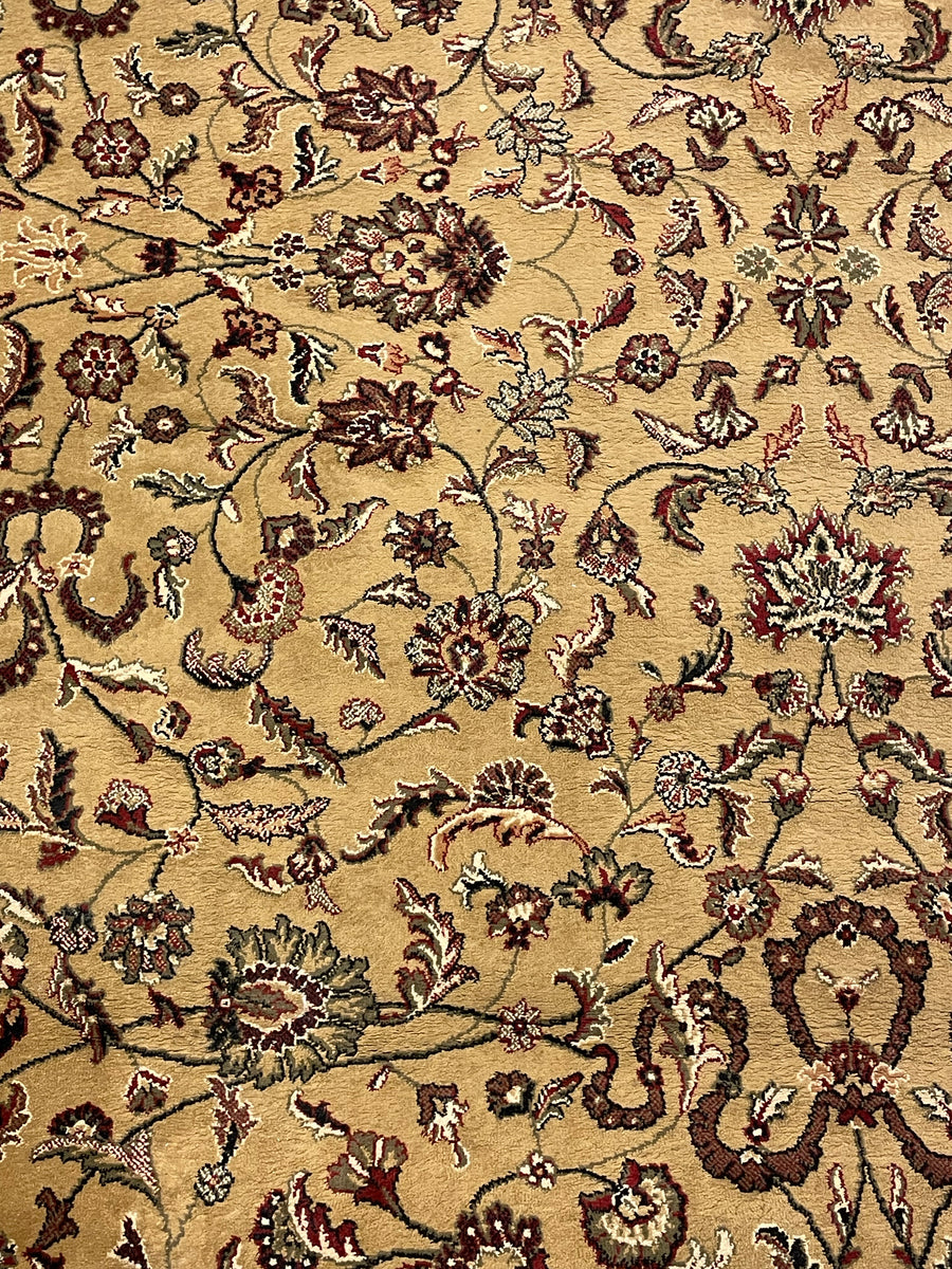 Wool Blend Oriental Rug in Tan, Red and Cream – Turn The Tables ...