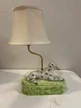 Load image into Gallery viewer, Green Ceramic Base Lamp with Dalmatian Dog
