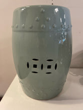 Load image into Gallery viewer, Ceramic Teal Garden Stool
