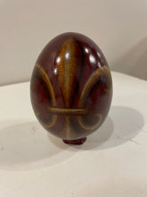 Load image into Gallery viewer, Set of 3 Wooden Fleur De Lis  Eggs with Stands
