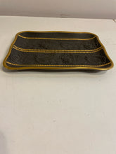 Load image into Gallery viewer, Black &amp; Gold Basalt Tray from Mottahedeh
