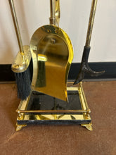 Load image into Gallery viewer, Brass Fireplace Tools with  Marble Detailing
