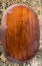 Load image into Gallery viewer, Vintage Occasional Table with Removable Glass Tray Top with  Brass Handles
