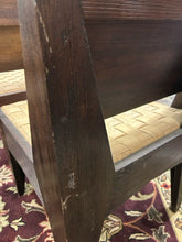 Load image into Gallery viewer, Four Vintage MCM Wood Chairs with Woven Rush Seats
