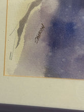 Load image into Gallery viewer, Framed Watercolor of Polar Bear by Sharon Stolzenberger, signed
