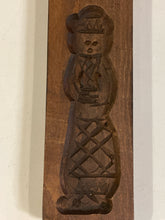 Load image into Gallery viewer, Vintage Carved Wood Cookie Mold of Folk Art
