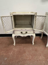 Load image into Gallery viewer, Shabby Chic French Provincial Style Wire Front Side Table/Nightstand
