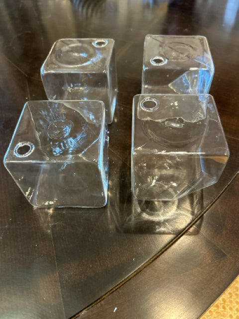 Geometric Cubed Vases - Set of Four