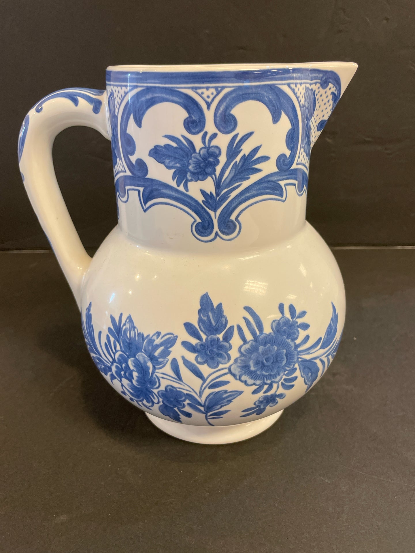 Blue & White Ceramic Pitcher from Tiffany &. Co.
