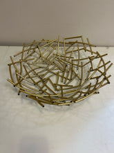 Load image into Gallery viewer, Gold Tube Decorative Bowl
