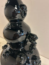 Load image into Gallery viewer, Black Ceramic Double Gourd (&quot;Hulu&quot;) Shape Floor Vase

