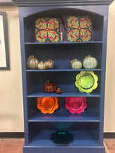 Load image into Gallery viewer, Blue Five Shelf Bookcase from Land of Nod
