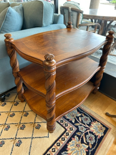 Jacobean British Gentry 3 Tier End Table from Thomasville