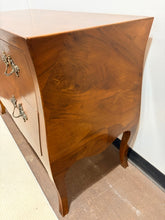 Load image into Gallery viewer, Hollywood Regency Style Burlwood Lowboy Chest of Drawers
