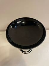 Load image into Gallery viewer, Black Glass Art Deco Compote

