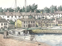 Load image into Gallery viewer, Framed Original Pen &amp; Ink Watercolor by Marlene Flannery
