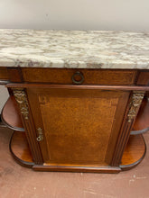 Load image into Gallery viewer, Vintage French Louis XVI Buffet with One Cabinet, Display Shelving &amp; Marble Top
