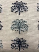 Load image into Gallery viewer, Down Filled Blue &amp; White Trees Pillow
