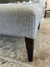 Load image into Gallery viewer, Denim Blue &amp; White Stripped Rectangular Ottoman
