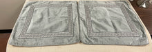 Load image into Gallery viewer, Pair of Chenille Euro Pillow Covers with Greek Key Pattern
