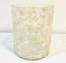 Load image into Gallery viewer, Country Pink Floral Glass Hurricane Candle Holder from Vivian French
