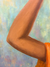 Load image into Gallery viewer, Original Acrylic Painting of Woman Carrying Flowers by Sonya, signed
