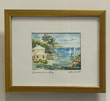 Load image into Gallery viewer, Watercolor &quot;Devonshire Bay&quot; Bermuda by Joan Forbes, signed
