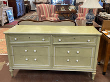 Load image into Gallery viewer, Green Six Drawer Shabby Chic Dresser
