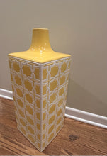 Load image into Gallery viewer, Large Yellow &amp; White Floor Vase/Decorative Object
