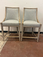 Load image into Gallery viewer, Two Upholstered Counter Stools from Restoration Hardware
