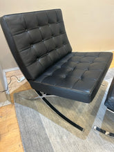 Load image into Gallery viewer, MCM Reproduction Mies Van Der Rohr Knoll Stainless Steel Barcelona Chair &amp; Foot Stool
